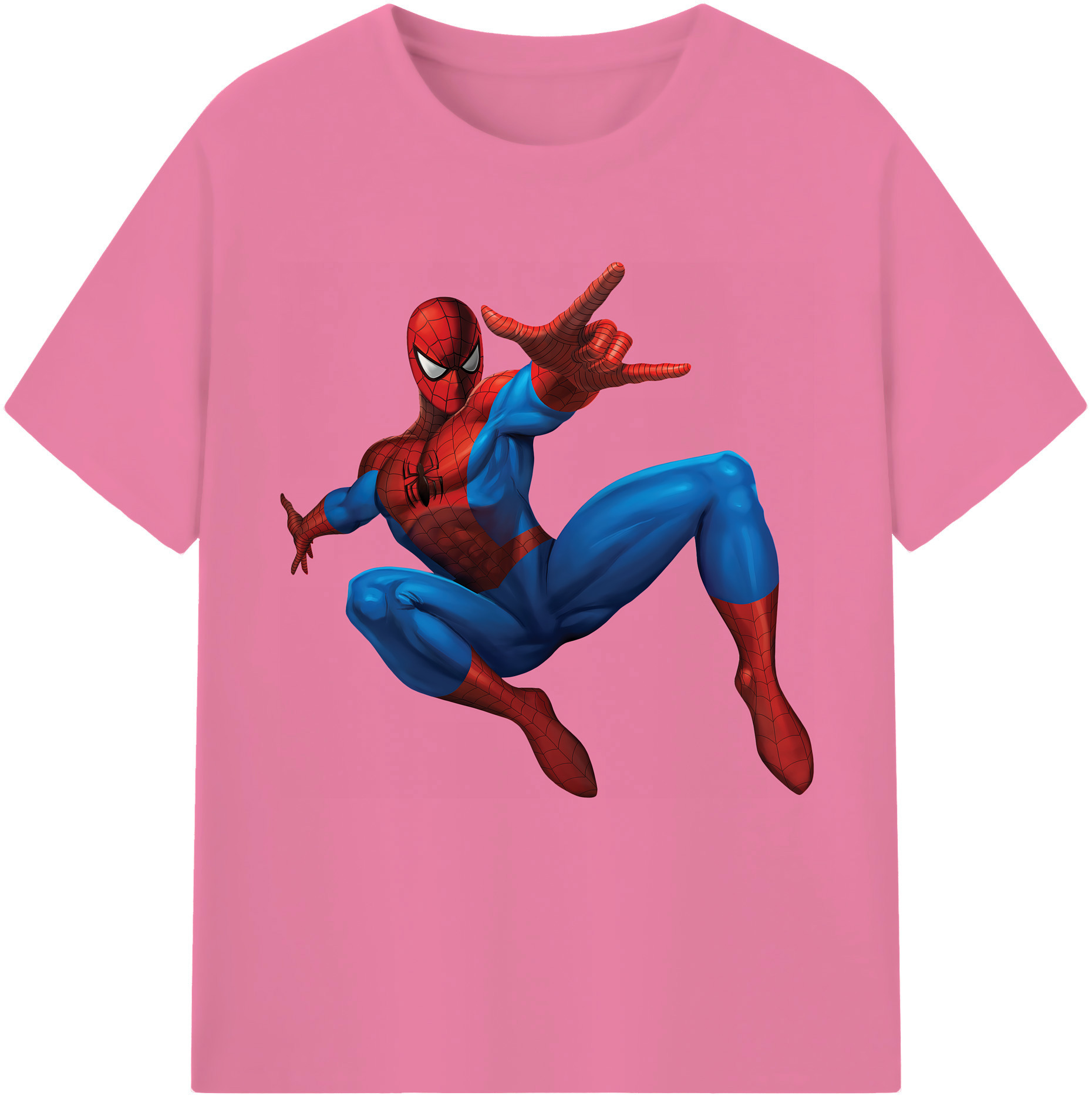（画像用） Spider Man スパイダーマン 綿100％半袖Tシャツ（フロントプリント）